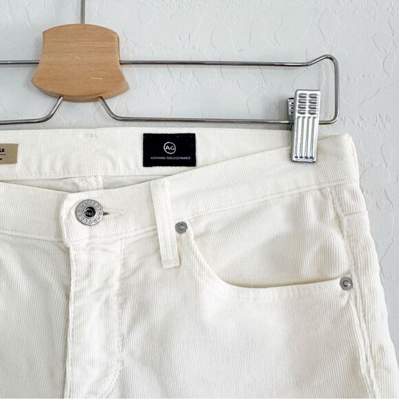NEW AG The Stevie Ankle Corduroy Pants in Winter White Size 26 R - Picture 6 of 12